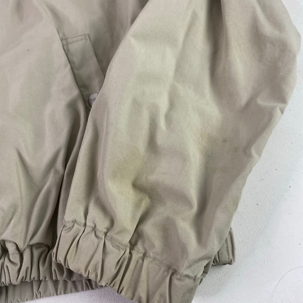 Vintage Y2K Neutral Beige Tommy Hilfiger Bomber Field Golf Jacket Sz Large - Picture 11 of 13